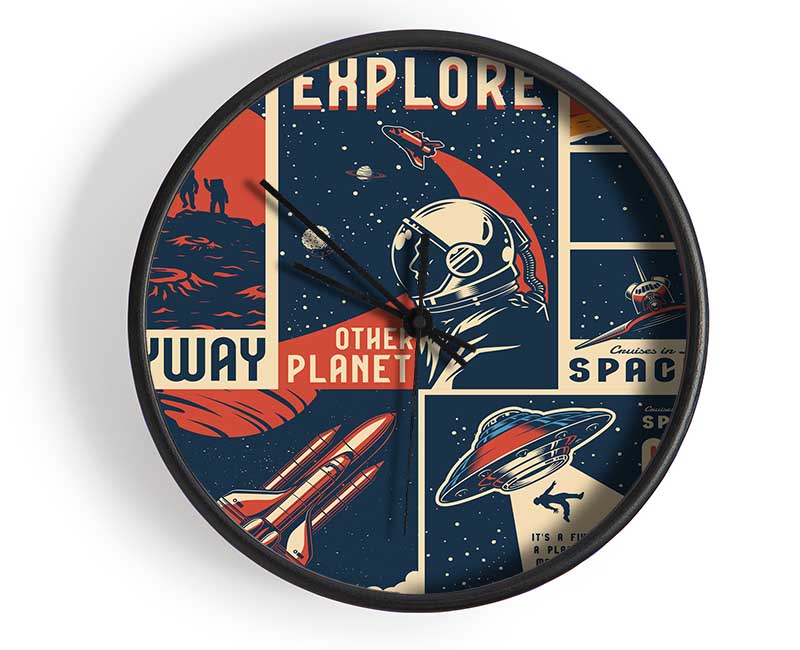 Space Exploration Clock - Wallart-Direct UK