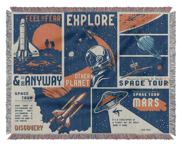 Space Exploration Woven Blanket