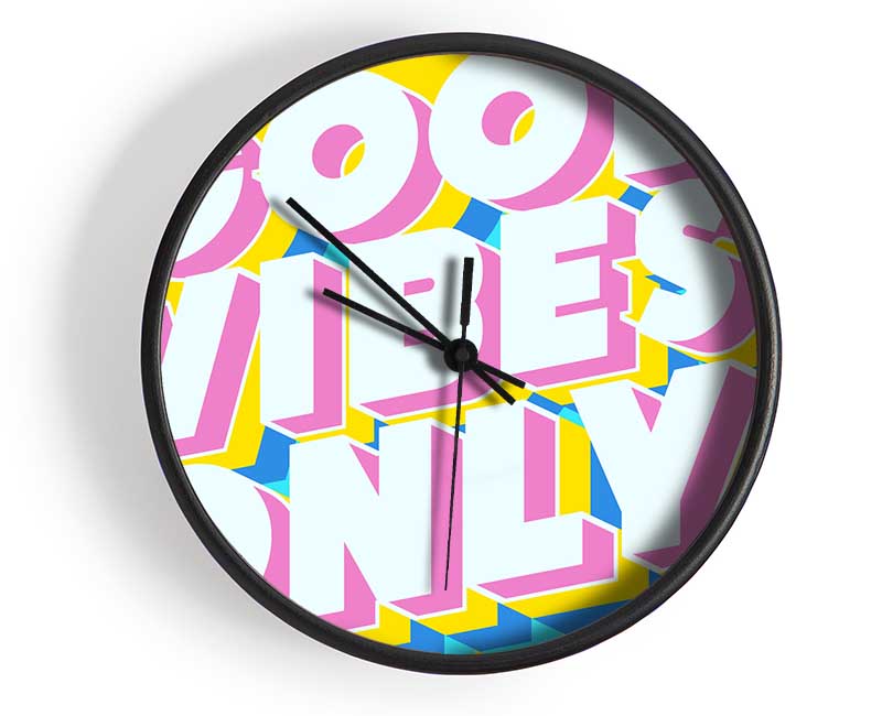 Good Vibes Only Bold Clock - Wallart-Direct UK