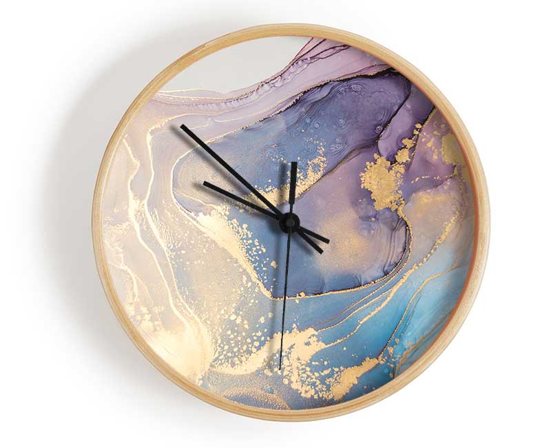 Stunning Glitter Marble Clock - Wallart-Direct UK