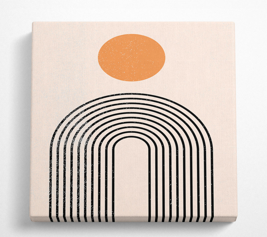 A Square Canvas Print Showing Semi Circle Pattern Square Wall Art