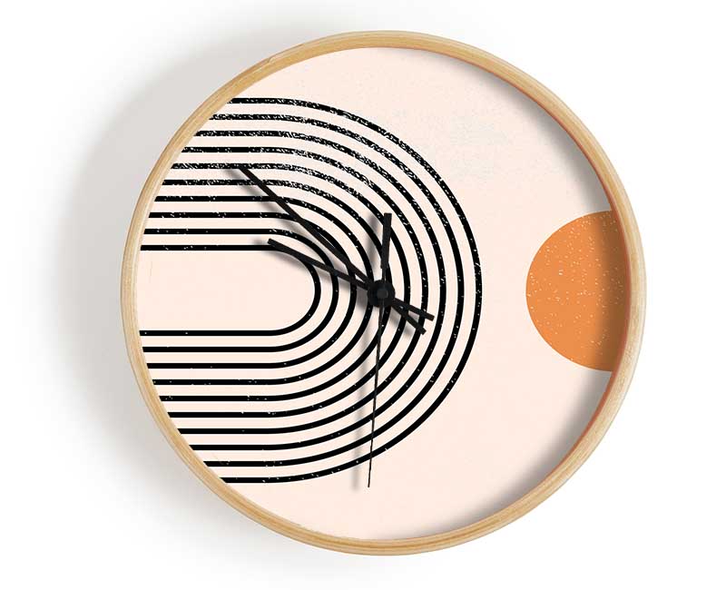 Semi Circle Pattern Clock - Wallart-Direct UK