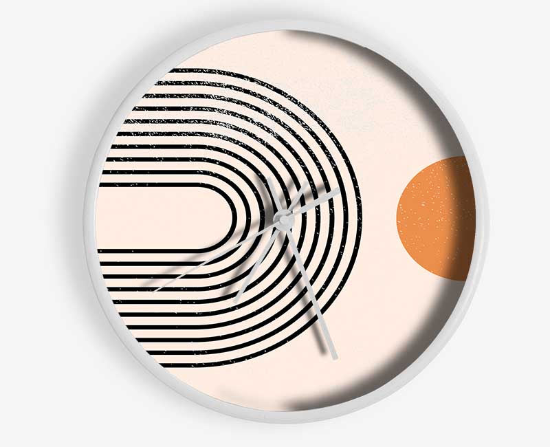 Semi Circle Pattern Clock - Wallart-Direct UK