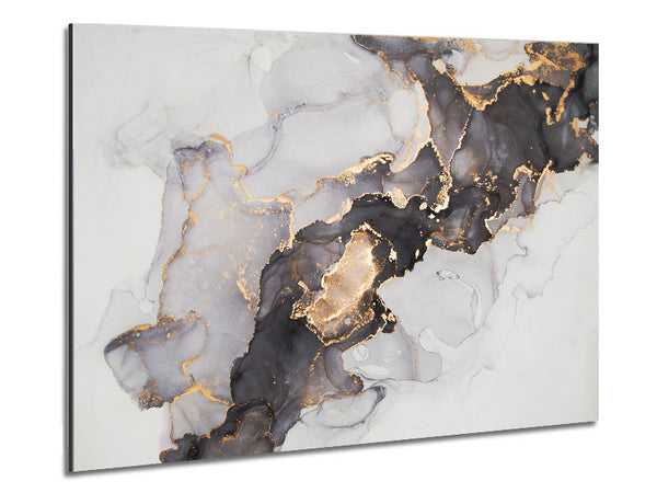 Grey And Gold Marble