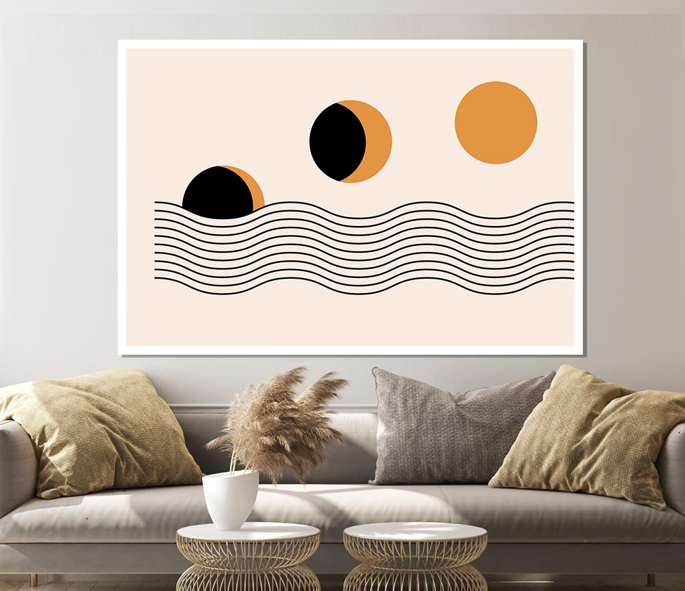 The Sun Above The Sea Print Poster Wall Art