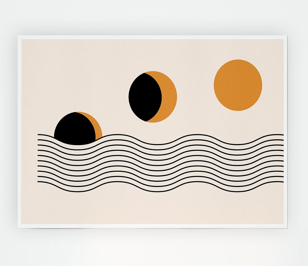 The Sun Above The Sea Print Poster Wall Art