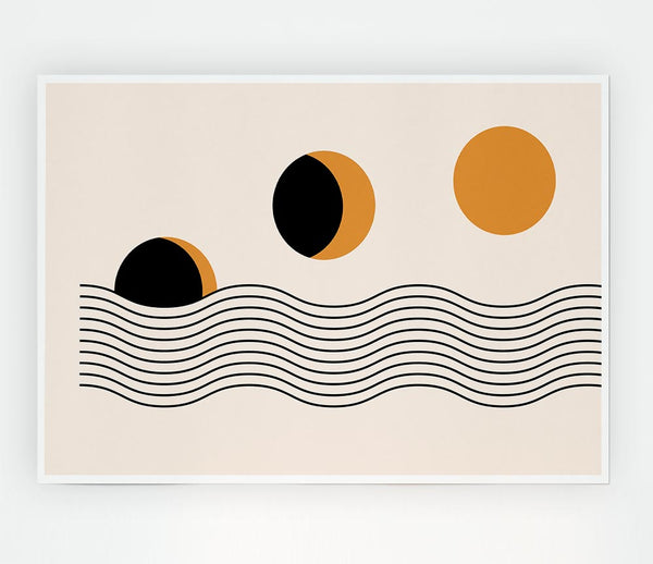 The Sun Above The Sea Print Poster Wall Art