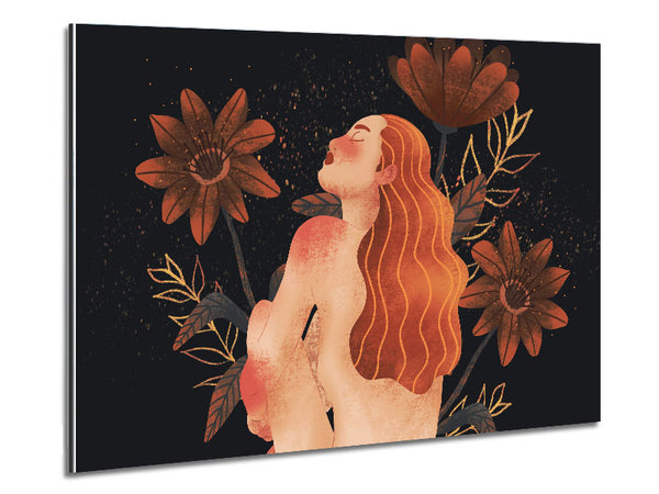 Red Haired Girl Floral