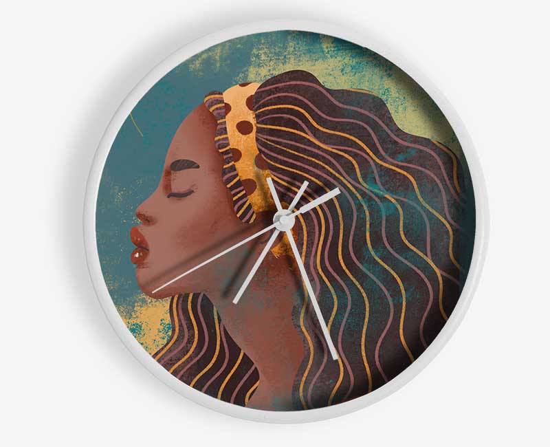 The Woman In Flowers Clock - Wallart-Direct UK