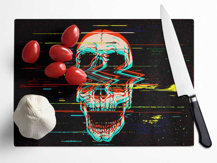 Waves Through A Skull Glass Chopping Board