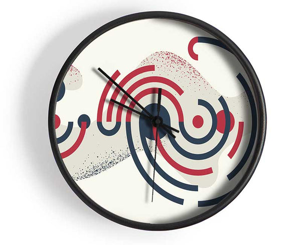 Circular Lines Of Space Clock - Wallart-Direct UK