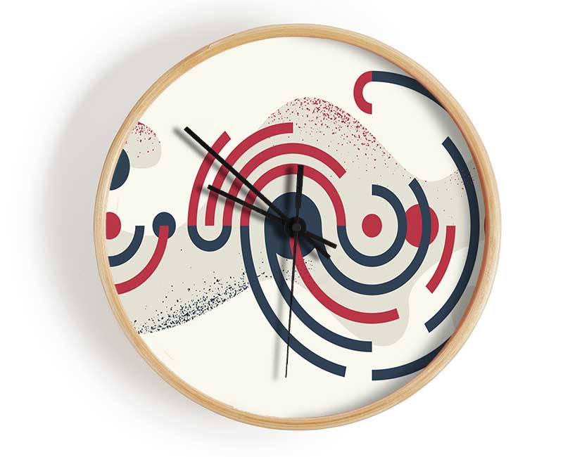 Circular Lines Of Space Clock - Wallart-Direct UK