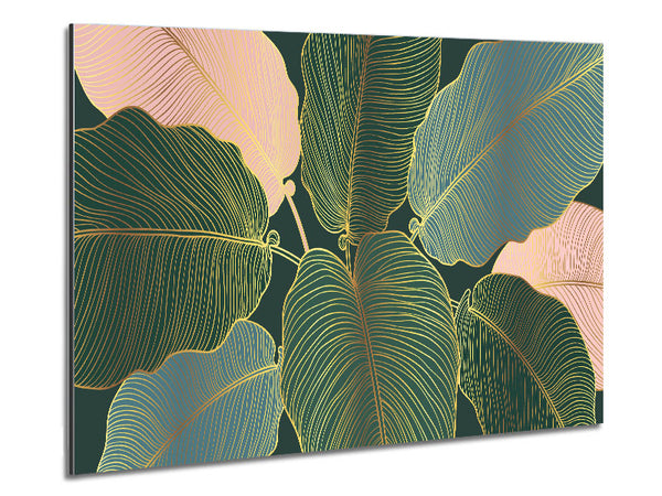 Palm Leaf Gold Lines