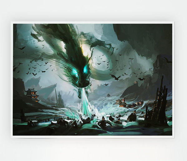 The Ice Dragon Print Poster Wall Art