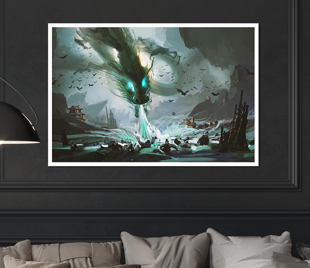 The Ice Dragon Print Poster Wall Art