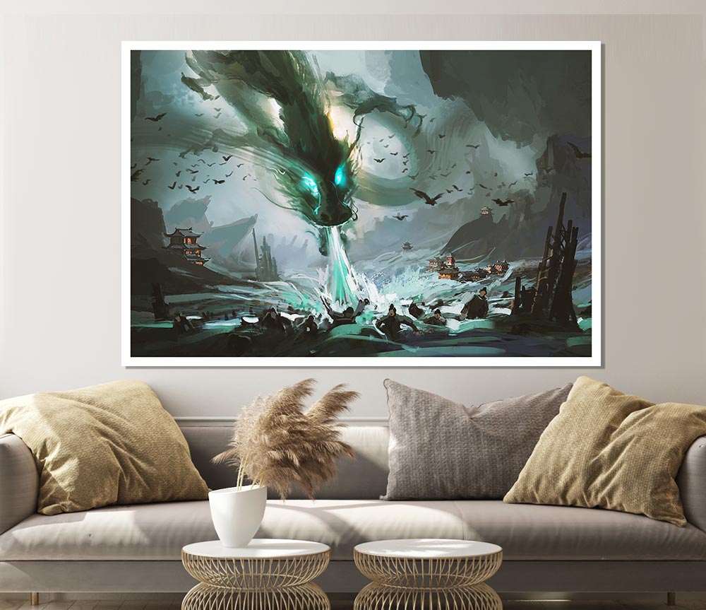 The Ice Dragon Print Poster Wall Art