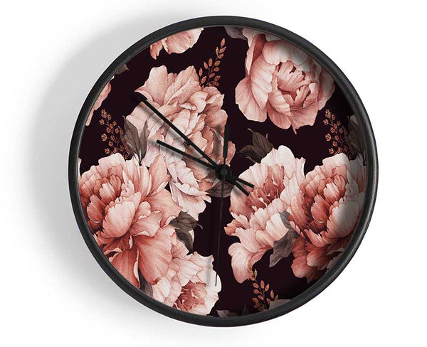 Pink Carnation Beauty Clock - Wallart-Direct UK