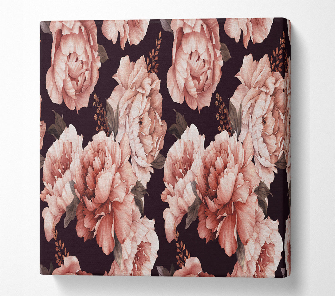 A Square Canvas Print Showing Pink Carnation Beauty Square Wall Art