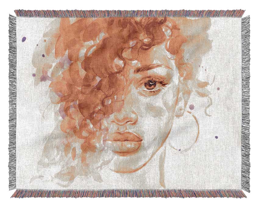 The Face Of Watercolour Woven Blanket