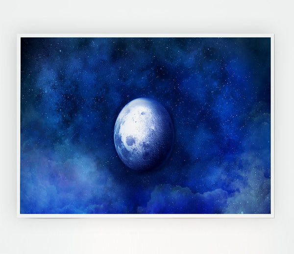 The Blue Moon Beauty Print Poster Wall Art