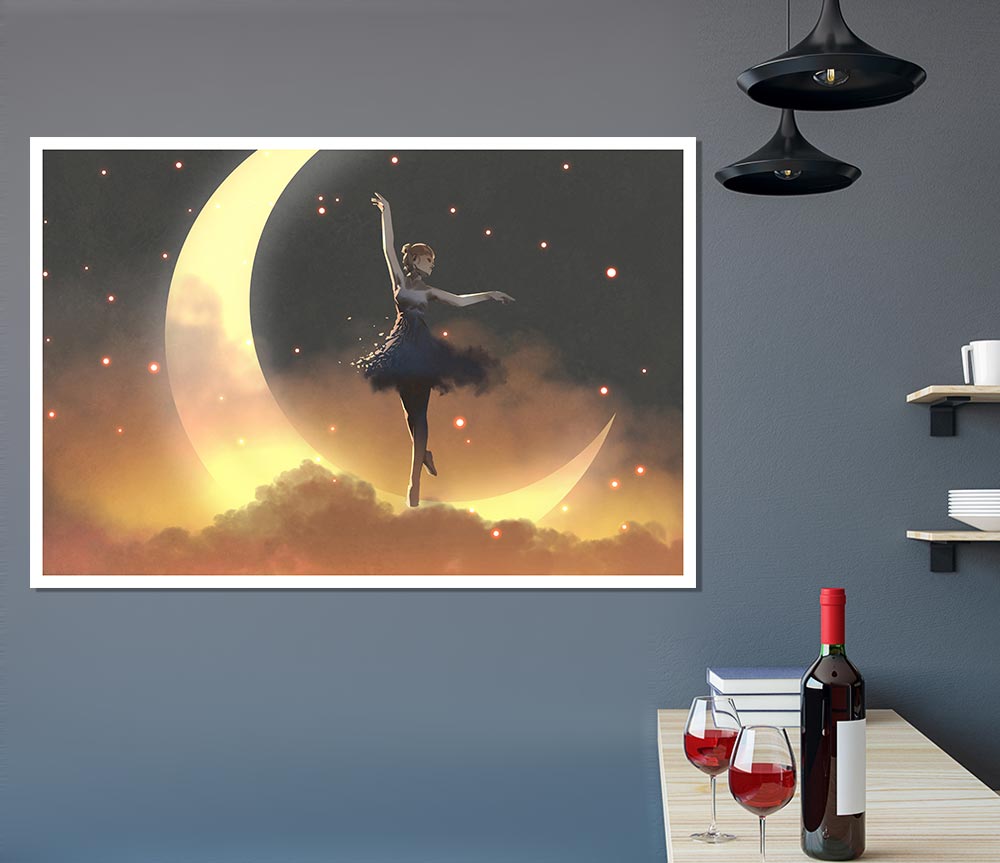 Dancing On The Moon Print Poster Wall Art