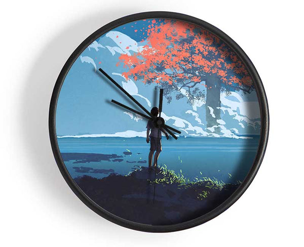 The River To The Tree Clock - Wallart-Direct UK