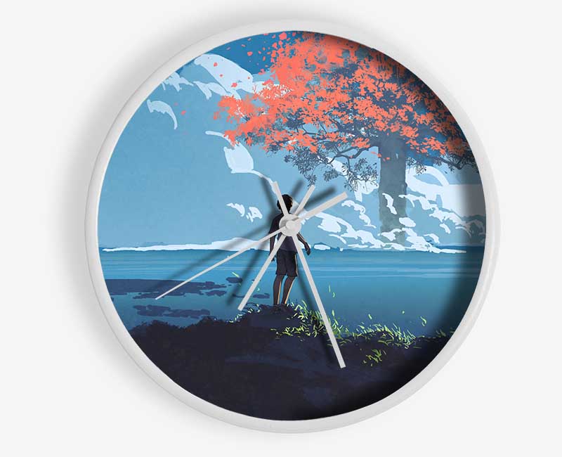 The River To The Tree Clock - Wallart-Direct UK