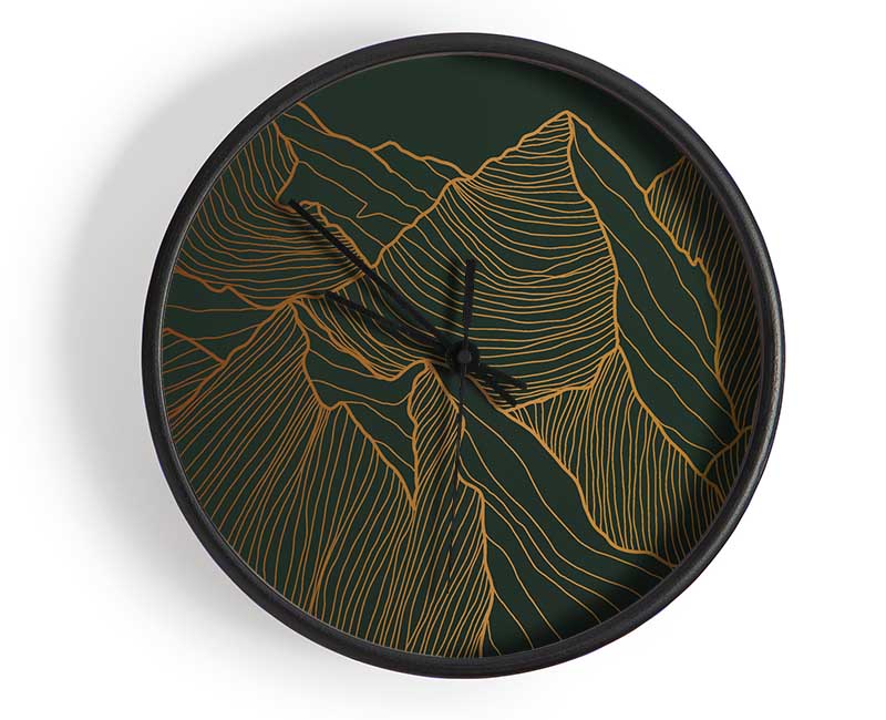 Mountains Of Gold Clock - Wallart-Direct UK