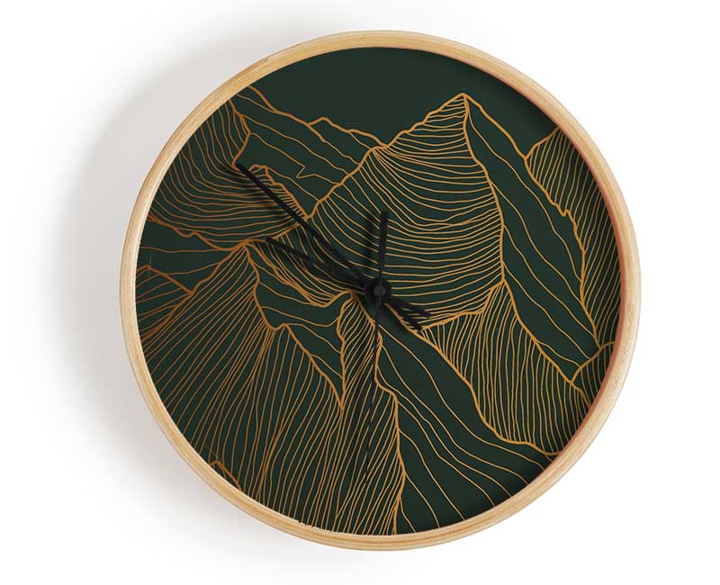 Mountains Of Gold Clock - Wallart-Direct UK