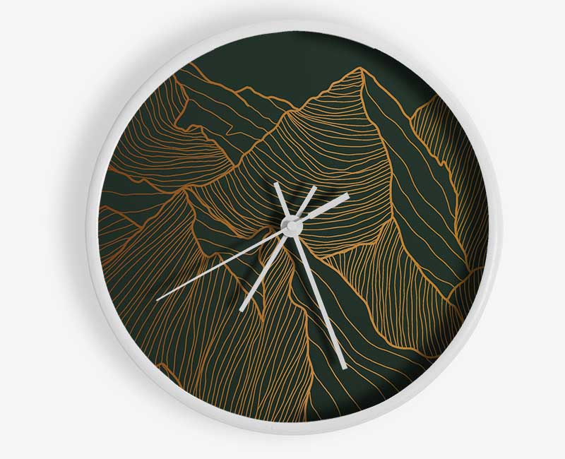 Mountains Of Gold Clock - Wallart-Direct UK