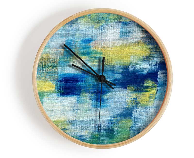 Smudges Of Colour Clock - Wallart-Direct UK