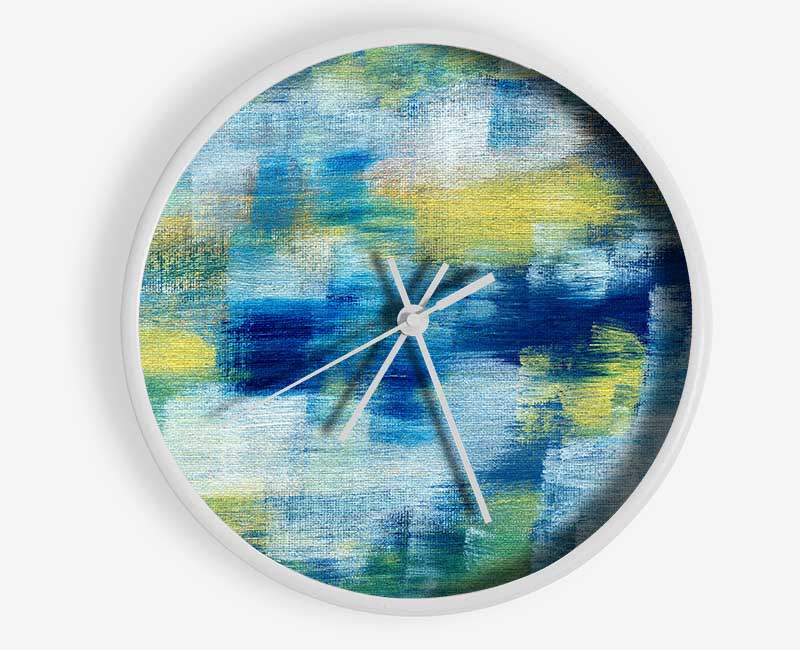 Smudges Of Colour Clock - Wallart-Direct UK