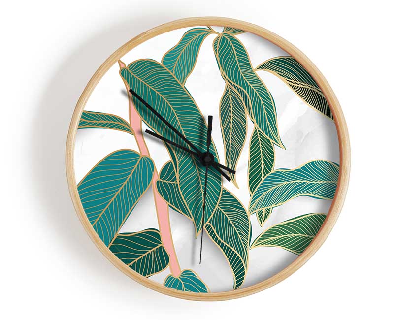 The Leaves Of A Branch Clock - Wallart-Direct UK