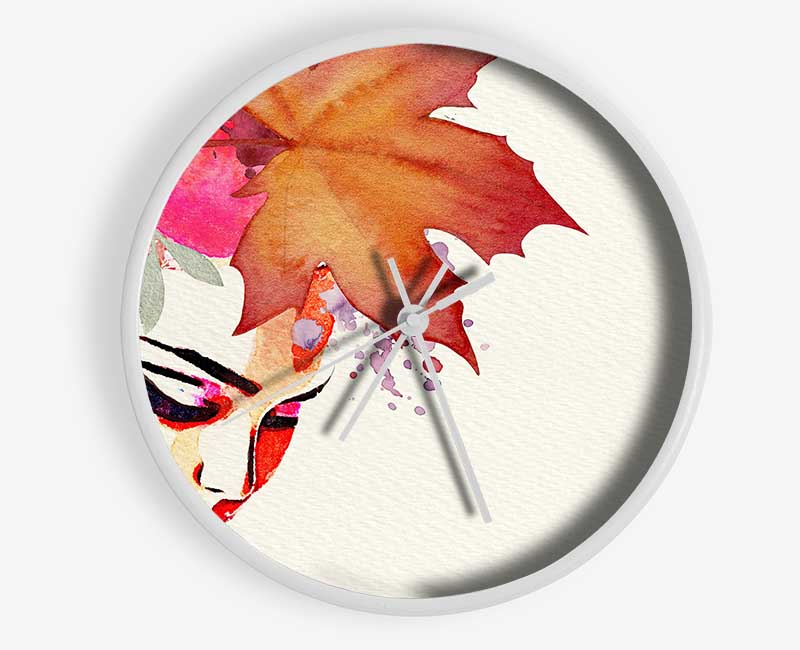 Autumn Leaf Woman Clock - Wallart-Direct UK