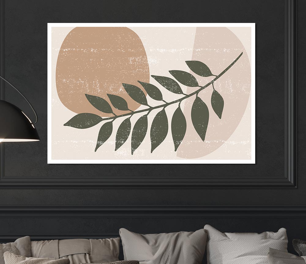 Leaf Of Modern Art Print Poster Wall Art