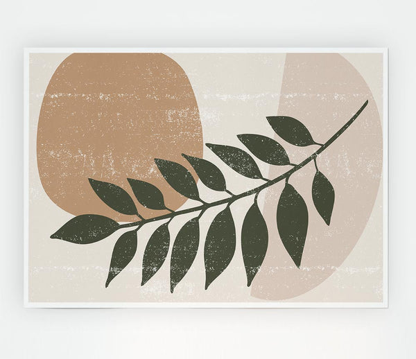 Leaf Of Modern Art Print Poster Wall Art