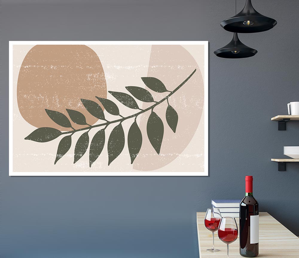 Leaf Of Modern Art Print Poster Wall Art