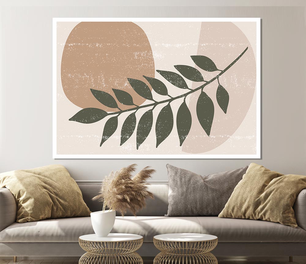 Leaf Of Modern Art Print Poster Wall Art