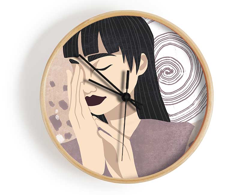 Hand To Face Clock - Wallart-Direct UK