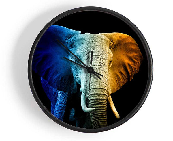 Tri Coloured Elephant Clock - Wallart-Direct UK