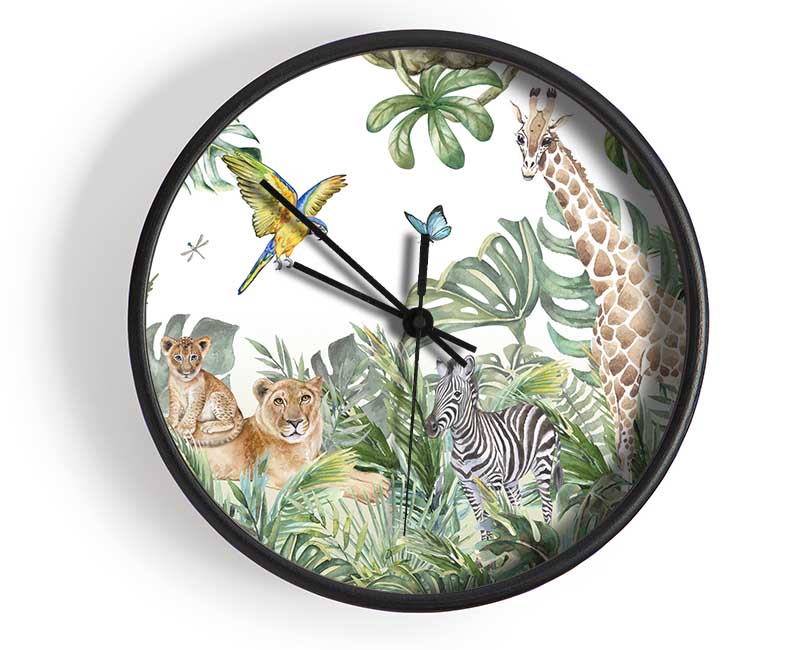 Safari Jungle Adventure Clock - Wallart-Direct UK