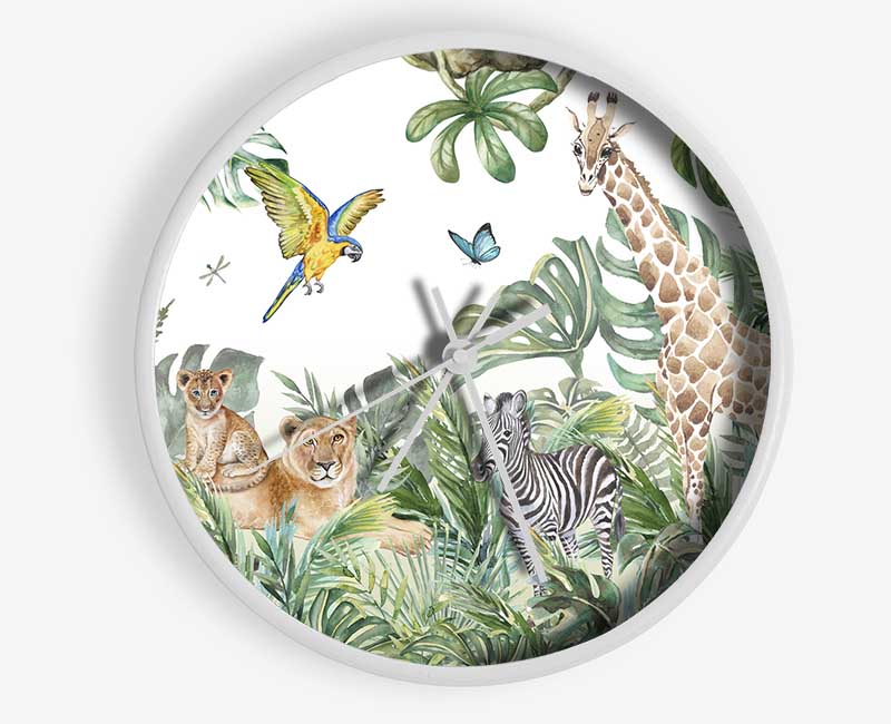 Safari Jungle Adventure Clock - Wallart-Direct UK