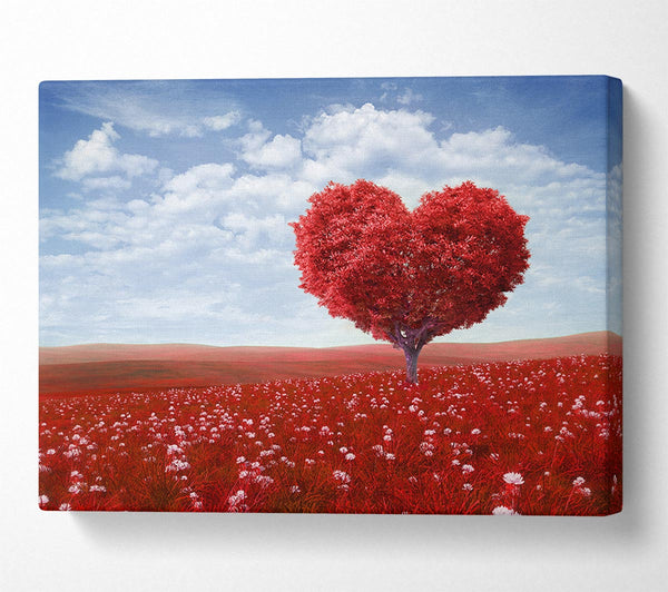 Picture of The Red Tree Heart Canvas Print Wall Art