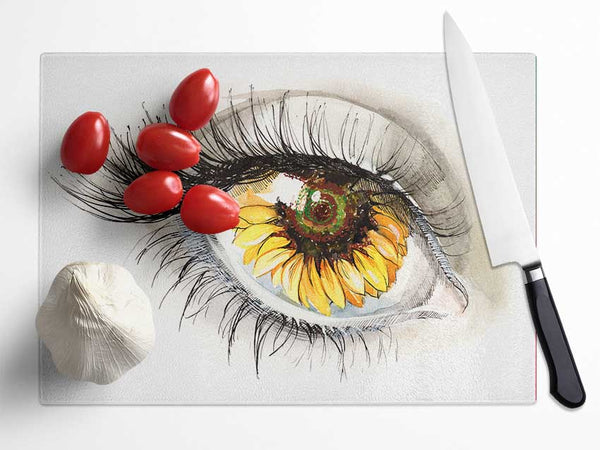 The Golden Eye Glass Chopping Board