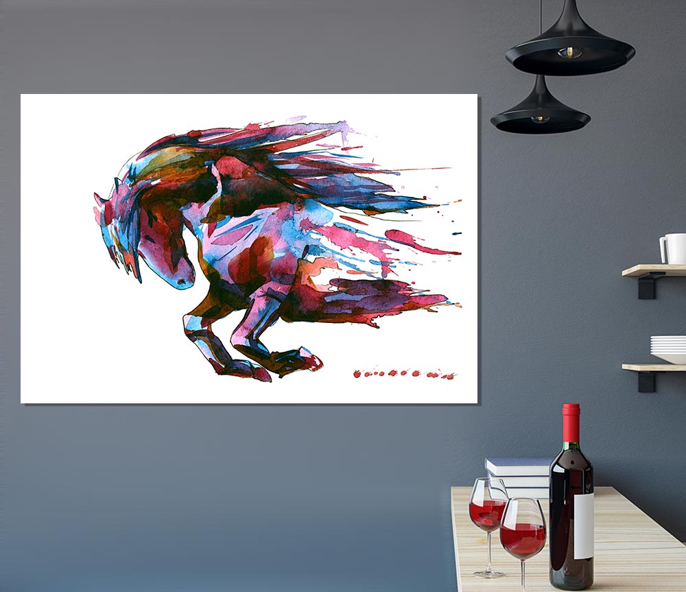 The Raging Horse Print Poster Wall Art