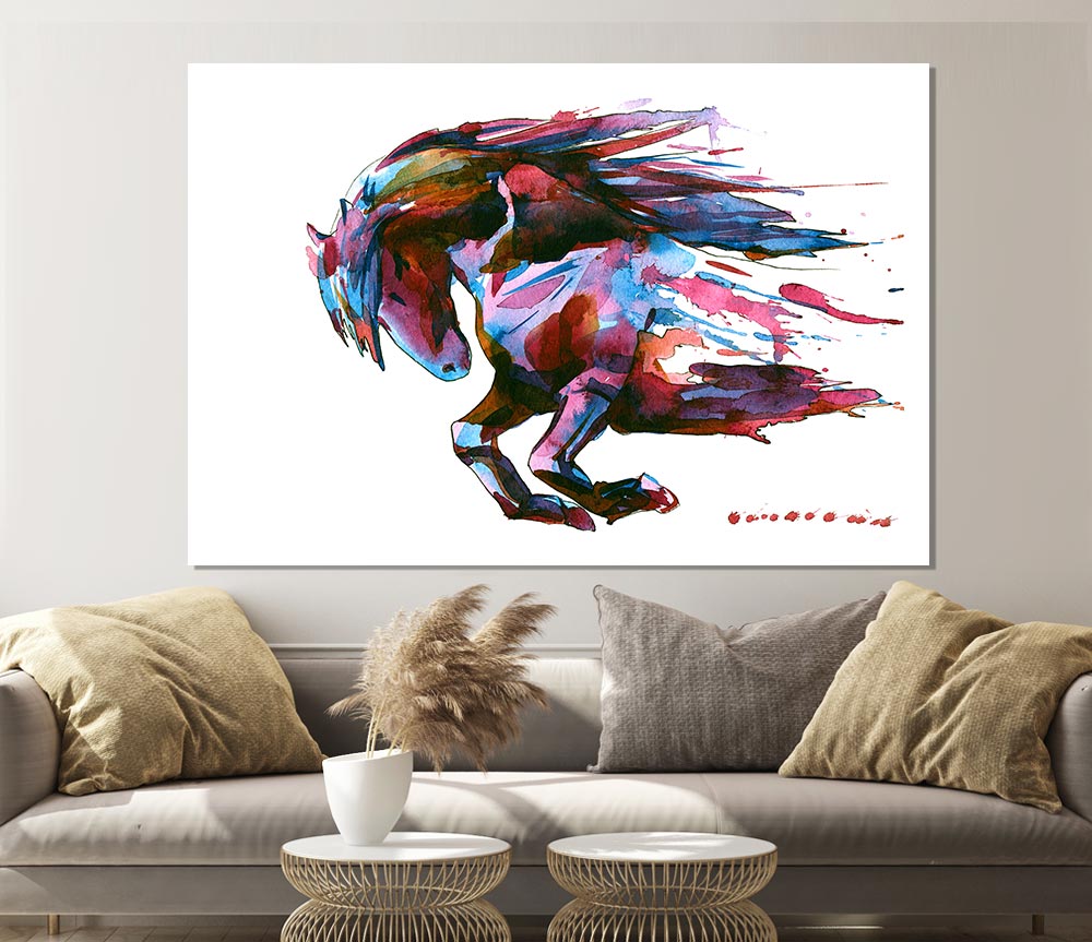 The Raging Horse Print Poster Wall Art