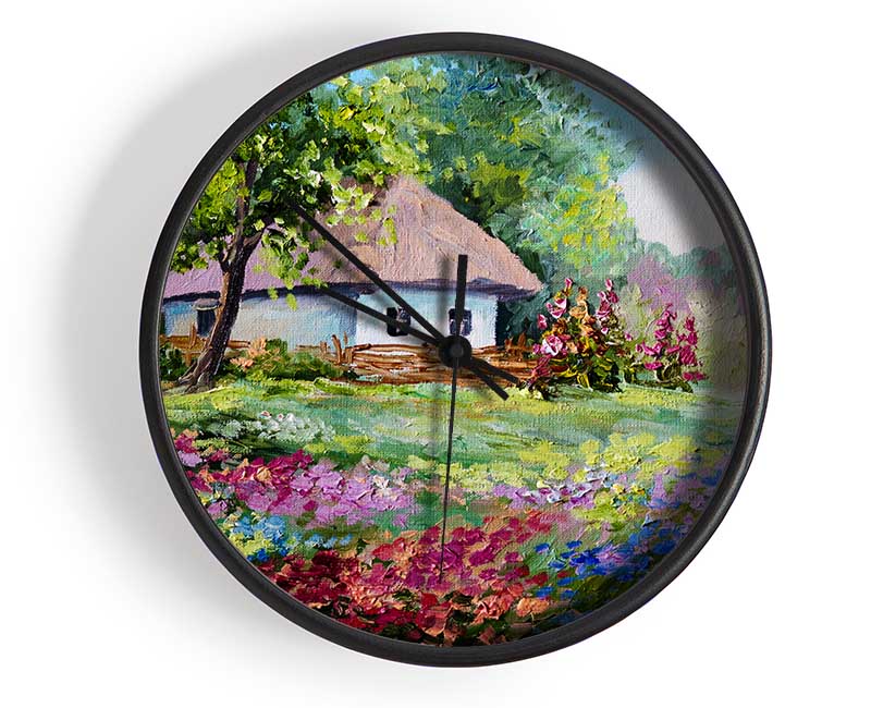 The Cottage Woodland Clock - Wallart-Direct UK