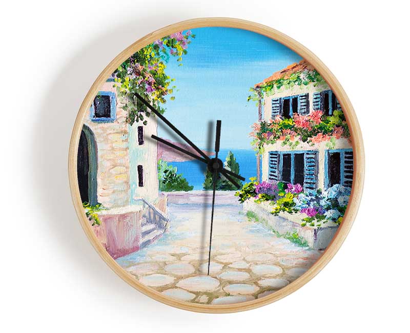 Italy By The Sea Clock - Wallart-Direct UK