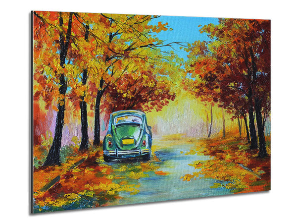 Vw Beatle In Autumn