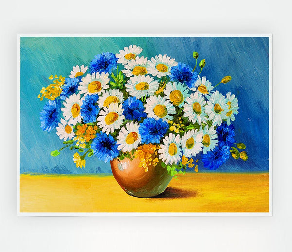 The Vase Of Daisies Print Poster Wall Art